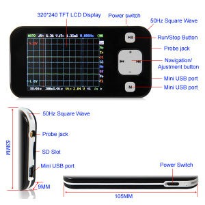 Digital Dso201 Pocket Portable Mini Oscilloscope Arm Dso Nano 2.8